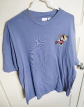 Vintage Disney Store Minnie Mouse Embroidered XXL Bluish T-Shirt Very Good - $10.00