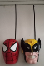 Vintage Marvel Spider-Man &amp; Wolverine Handheld Walkie Talkies 1996 - £11.91 GBP