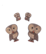 Vintage 70s Mid Century Modern MCM Set of 4 Owl Hanging Wall Statues Fig... - $1,865.01 MXN