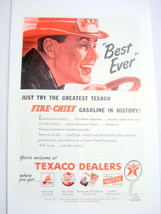 1946 Ad Texaco Fire-Chief Gasoline Best Ever - $7.99