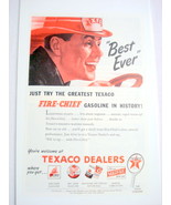 1946 Ad Texaco Fire-Chief Gasoline Best Ever - £5.96 GBP