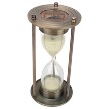 Antique Brass Nautical Home Office Decor Hourglass Sand Timer Gifting Item - £34.21 GBP