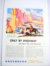 1946 Greyhound Bus Ad Only By Highway  - $7.99