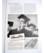 1946 Hamilton Watch Ad The Watch of Railroad Accuracy - £6.28 GBP