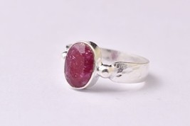 925 Sterling Silver Ruby Gemstone Sz 2-14 Oval Wedding Ring Women Gift GRS-1472 - £40.39 GBP+