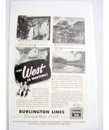 1946 CB&amp;Q Railroad Ad Burlington Lines Everywhere West - £6.28 GBP