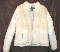 Lady&#39;s Voice White Winter Jacket Vest Coat M - £11.88 GBP