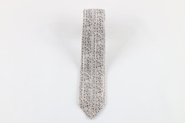 Vtg 40s 50s Rockabilly Distressed Silk Brocade Geometric Neck Tie Dress Tie USA - £19.74 GBP