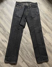 LEVI&#39;S 501 Jeans Button Fly Gray Denim Dark Wash Mens Size 36x34 Cotton - £17.65 GBP