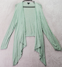 Torrid Cardigan Sweater Women Size 2 Mint Open Knit Rayon Long Sleeve Open Front - £18.40 GBP