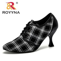 ROYYNA 2021 New Classics Style Women High Heel Shoes Lace Up Pointed Toe Lady Fa - £41.39 GBP
