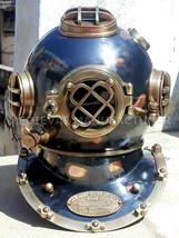 Réplica de casco de buceo antiguo de 18&quot; vintage Boston Mark V US Navy D... - £143.83 GBP