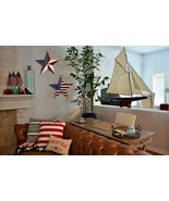 Patriotic Metal Barn Star Hanging Wall Decor Distressed Country Barn Sta... - £10.25 GBP+