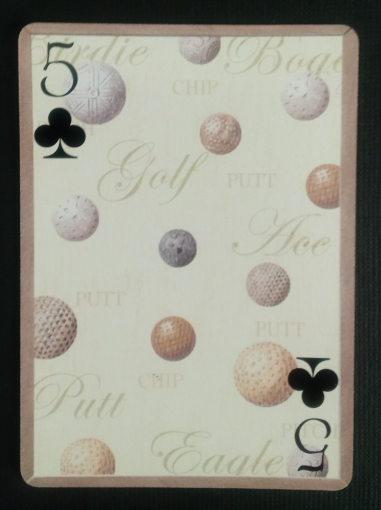 Masterpiece Playing Card Tee Time (A) 5 Clubs - $1.79