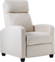 Recliner Chair For Living Room Recliner Sofa Reading Chair Winback, Fabric Beige - £128.37 GBP