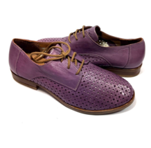 MIZ MOOZ ISSA  LACE UP PERFORATED LEATHER  DERBY VIOLET  37EU / 7US NEW ... - $39.95