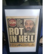 &quot;Rot In Hell&quot; Toronto Star May 2nd, 2011 Death of Osama Bin Laden Framed - £1,169.69 GBP