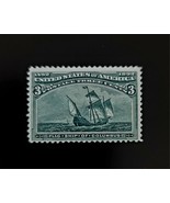 1893 3c Flag Ship of Columbus, Green, ABN Scott 232 Mint F/VF LH - $355.01 MXN