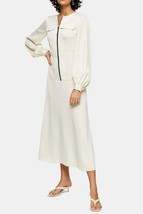 Topshop 10T18SCRM Zip Detail Shirt Dress SZ 2 US Cream - $61.65
