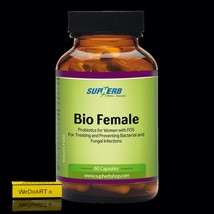 SUPHERB Bio Female 60 capsules prevention of Vaginal Infections &amp; Candida - £35.38 GBP