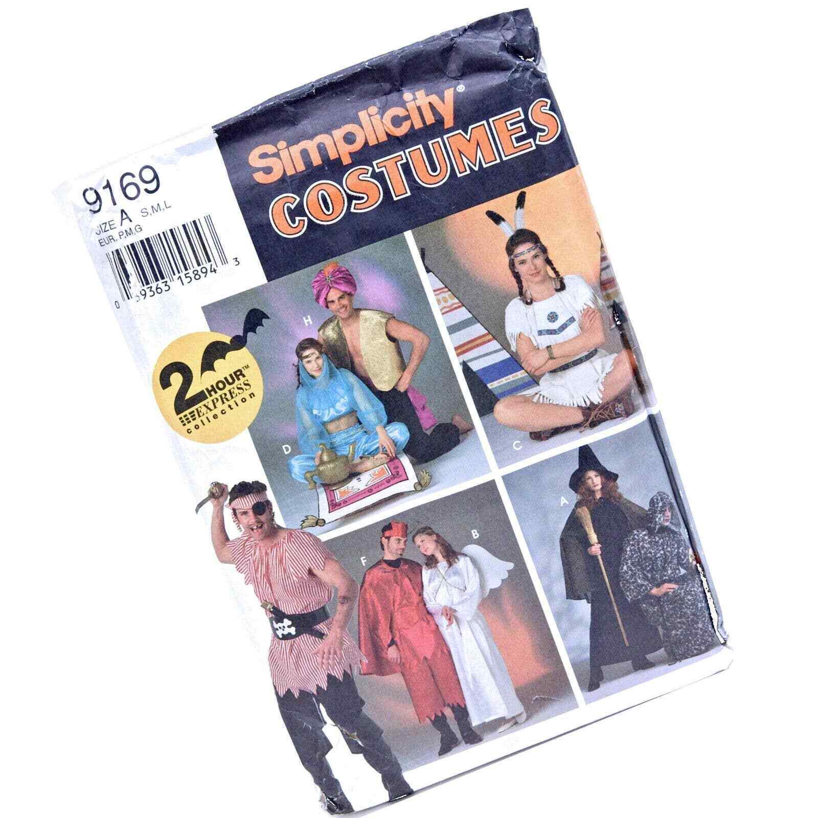 Simplicity Costumes 9169 Sewing Pattern Adult S M L Halloween Pirate Witch Uncut - $14.84