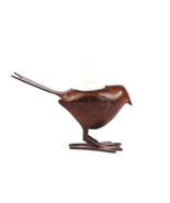 Solid Metal Bird Figurine Teal Light Votive Holder Made in India - £15.18 GBP