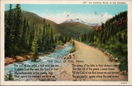 The Call of the Trail Poem Rocky Mountains Postcard PC576 - $4.99