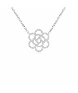 ANGARA Natural Diamond Flower Pendant Necklace in 14K Gold (GVS2, 0.26 Ctw) - £1,479.16 GBP