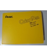 Vintage PENTEL 36 Colors Pens Fine Point Marker Set Original S360-36 Tai... - $30.49