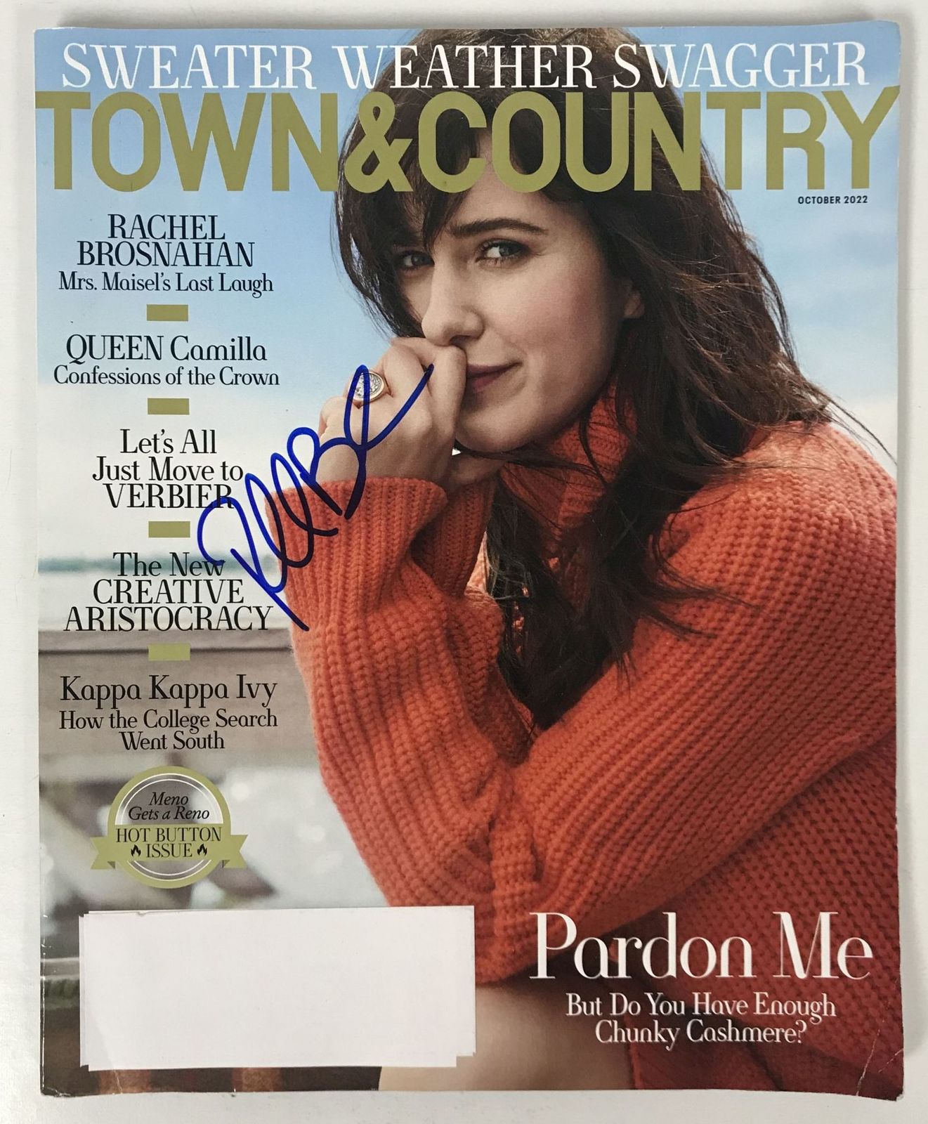 Rachel Brosnahan Signed Autographed Complete &quot;Town &amp; Country&quot; Magazine - $34.99