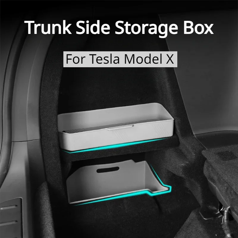 For Tesla Model X Trunk Storage Box 3pcs Set Silicone Trunk Side Storage - £29.19 GBP+