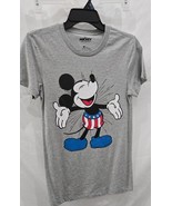 Disney Mickey Mouse Men&#39;s Graphic T-Shirt, Grey Size XS(30/32) - $17.81