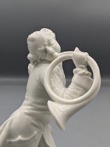 1700s Antique Nymphenburg Blanc de Chine Horn Blower Porcelain Figurine  6&quot; - £242.17 GBP