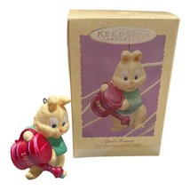 Vintage 1995 Hallmark Keepsake Easter Spring Ornament April Shower Bunny Rabbit - £5.50 GBP
