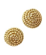 Authentic! Tiffany & Co 18k Yellow Gold Rope Coil Vintage Earrings - $2,450.00