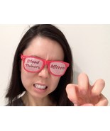 Funny Red Sunglasses with &quot;Blood Thirsty Kitten&quot; text on the lens - $19.99