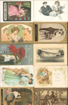 Romance ~ Lot De 10 ~1910s Carte Postale Plus Avec Messages &amp; Peu De Exp... - $15.38