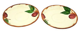 Franciscan Apple Ware Coffee Cup Saucers 6&quot; Set Of 2 Vintage USA - £8.29 GBP