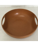 Vintage Ellingers agatized wood bowl large salad fruit bowl with handles... - $24.70