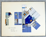 1960s Mid Century Modern Design Young Active Gay Floor Plan Rendering 25... - $148.49