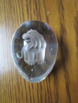 5 GLASS ART STUDIO PAPERWEIGHTS CRYSTAL EGGS AROUND 3&quot; ON BASE - $93.05