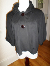 THEME BLACK CROPPED BUTTON FRONT JACKET NWT$89 MISSES MED - £14.38 GBP