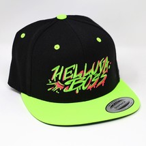Official Helluva Boss Summer 2023 Neon Splatter Logo Snapback Hat Cap Vivziepop - £51.12 GBP