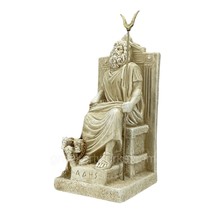 Hades Pluto Greek God of Underworld sitting on His Throne &amp; Cerberus Statue - £55.97 GBP