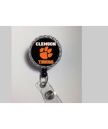 Clemson Tigers work Retractable Reel ID Badge Holder nurse Dr cna xray t... - £3.87 GBP