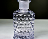 Antique Hobnail Decorative Clear Glass Small Bottle Dots Pressed 4.5in D... - $19.99