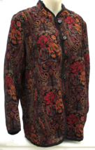 Vermont Country Store Vintage Tapestry Jacket Womens Medium Roses Scrolls Floral - £22.82 GBP
