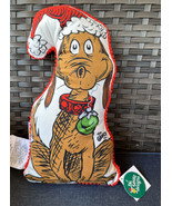 Dr. Seuss MAX Dog The Grinch Christmas Holiday Shaped Toss Decorative Pi... - $39.99