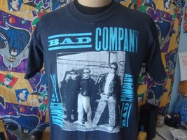 Vintage 90&#39;s BAD COMPANY 1990 Damn Yankees Tour Band Tee Concert T Shirt L - £70.05 GBP