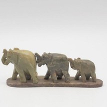 Vintage Carved Stone Elephant Figurine made in India - $50.42